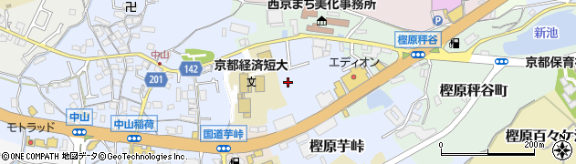 京都府京都市西京区樫原芋峠周辺の地図