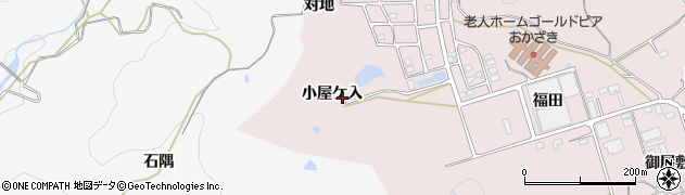 愛知県岡崎市田口町（小屋ケ入）周辺の地図