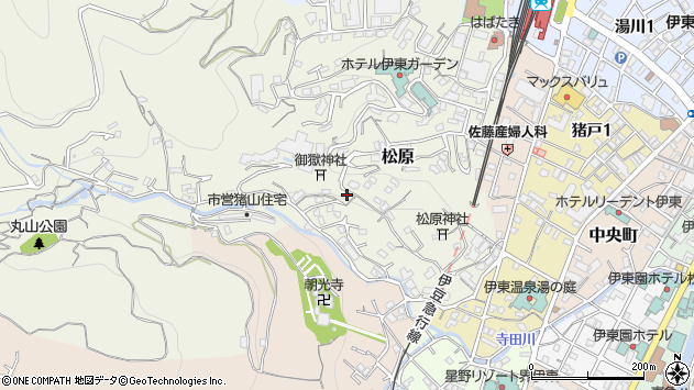 〒414-0006 静岡県伊東市松原の地図