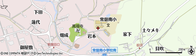 愛知県岡崎市田口町（岩本）周辺の地図