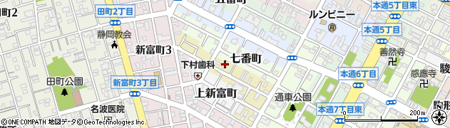 静岡県静岡市葵区八番町5周辺の地図