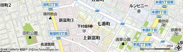 静岡県静岡市葵区八番町周辺の地図