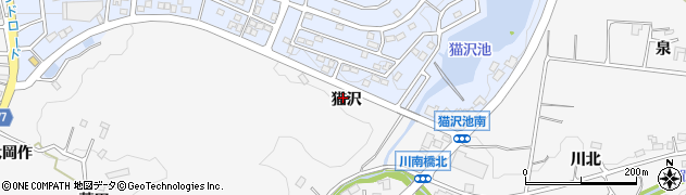 愛知県岡崎市稲熊町（猫沢）周辺の地図