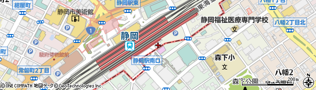 鶏菜　静岡駅南店周辺の地図
