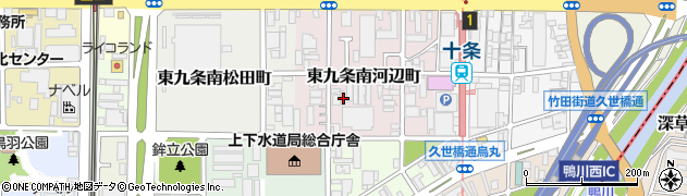 京都府京都市南区東九条南河辺町17周辺の地図