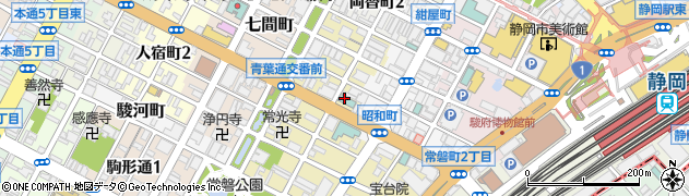 三交イン静岡北口周辺の地図