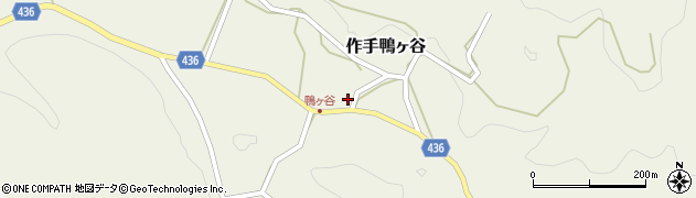 愛知県新城市作手鴨ヶ谷下ナギノ元周辺の地図