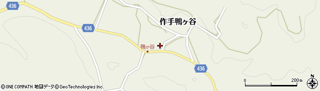 愛知県新城市作手鴨ヶ谷（下ナギノ元）周辺の地図