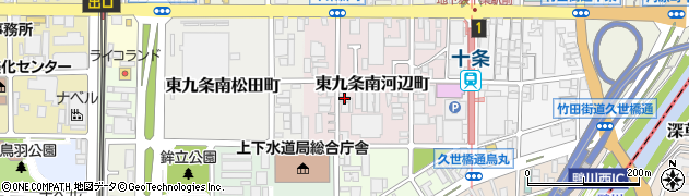 京都府京都市南区東九条南河辺町16周辺の地図