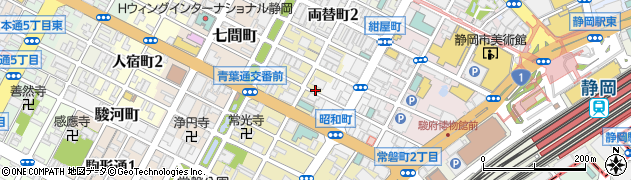 リパーク静岡常磐町１丁目第２駐車場周辺の地図