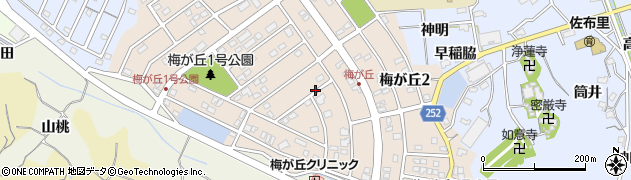 愛知県知多市梅が丘周辺の地図