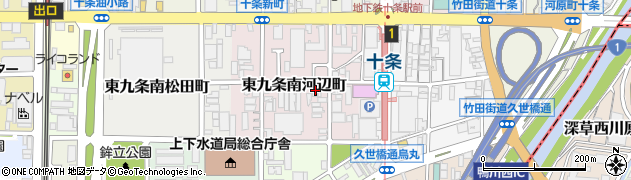 京都府京都市南区東九条南河辺町26周辺の地図