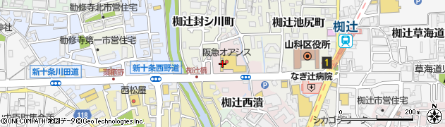 京都府京都市山科区椥辻西潰22周辺の地図