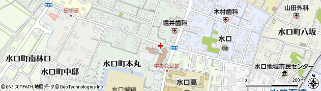 中央公民館西周辺の地図