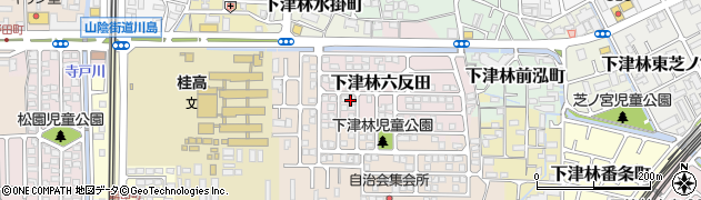 京都府京都市西京区下津林六反田周辺の地図