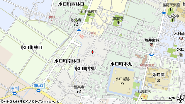〒528-0024 滋賀県甲賀市水口町中邸の地図