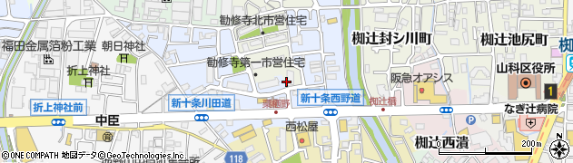 勧修寺第一市営住宅周辺の地図