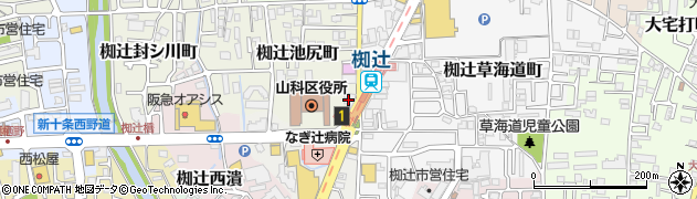 京都銀行山科中央支店周辺の地図