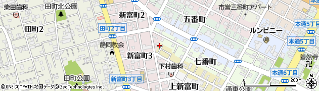 静岡県静岡市葵区八番町9周辺の地図