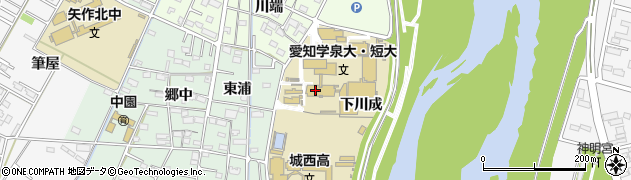 愛知県岡崎市舳越町（上川成）周辺の地図