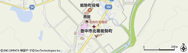 能勢町役場　産業建設部地域整備課土木建築担当周辺の地図