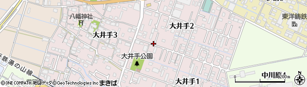 三重県四日市市大井手周辺の地図