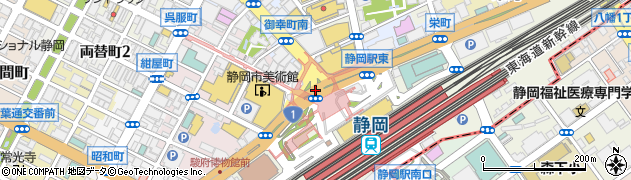 静岡駅前周辺の地図