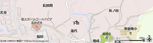 愛知県岡崎市田口町（下田）周辺の地図