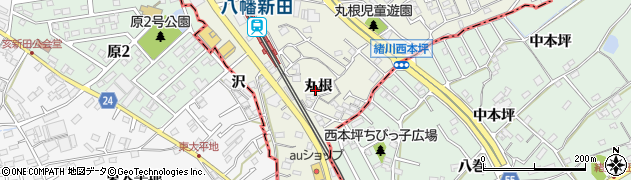 愛知県東海市加木屋町（丸根）周辺の地図