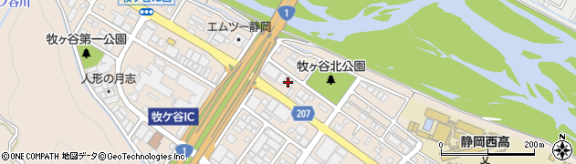 鐘庵 静岡牧ヶ谷店周辺の地図