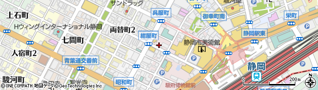 のっけ家静岡店周辺の地図