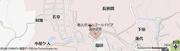 愛知県岡崎市田口町（深狭間）周辺の地図
