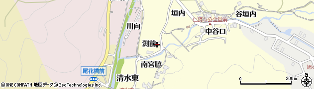 兵庫県川辺郡猪名川町仁頂寺渕前周辺の地図