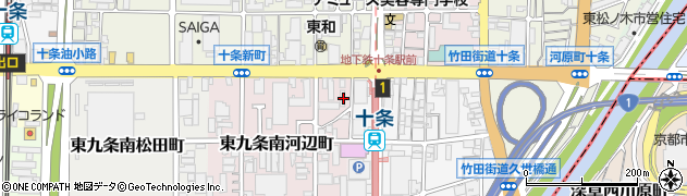 京都府京都市南区東九条南河辺町53周辺の地図
