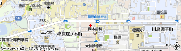 京都府京都市西京区樫原平田町15周辺の地図