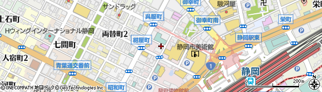 炭火牛タン焼 しおや 静岡本店周辺の地図