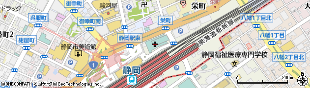 ＭＩＬＫＦＬＯＷＥＲＳｓｈｕｎｋａ　ホテルアソシア静岡店周辺の地図