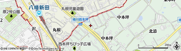 愛知県知多郡東浦町緒川中本坪2周辺の地図