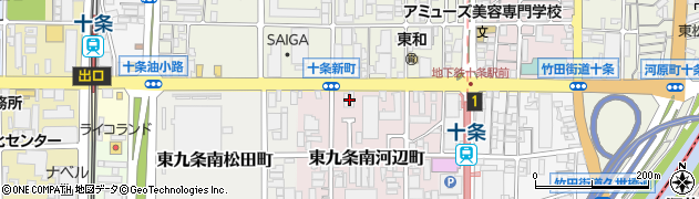 京都府京都市南区東九条南河辺町72周辺の地図