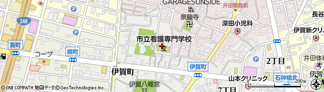 岡崎市役所　その他の施設看護専門学校周辺の地図