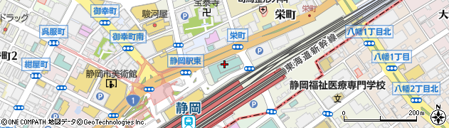 トヨタレンタリース静岡ホテルアソシア静岡店周辺の地図
