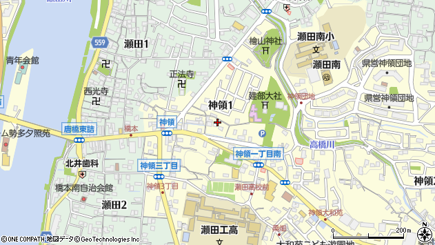 〒520-2132 滋賀県大津市神領の地図