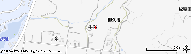 愛知県岡崎市箱柳町（牛岩）周辺の地図