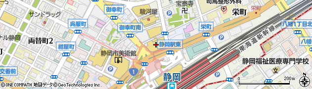 松坂屋静岡店本館６階　フェイラー周辺の地図
