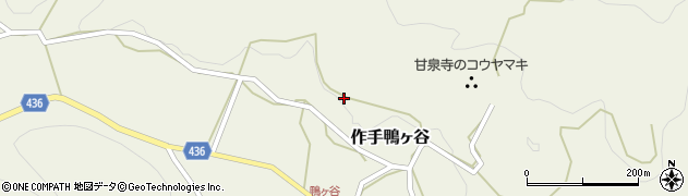 愛知県新城市作手鴨ヶ谷周辺の地図