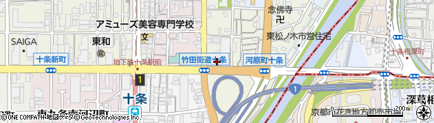京都府京都市南区東九条柳下町周辺の地図