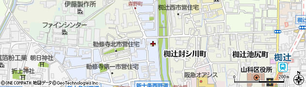 セブンイレブン山科東野舞台町店周辺の地図