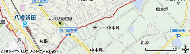 愛知県知多郡東浦町緒川中本坪10周辺の地図