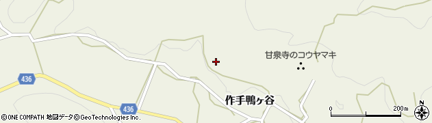 愛知県新城市作手鴨ヶ谷中屋敷周辺の地図