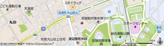 愛知県安城市池浦町（池田上）周辺の地図